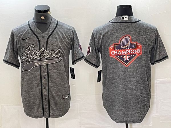 Men Houston Astros Blank Grey 2024 Nike Co Branding Game MLB Jersey style 9